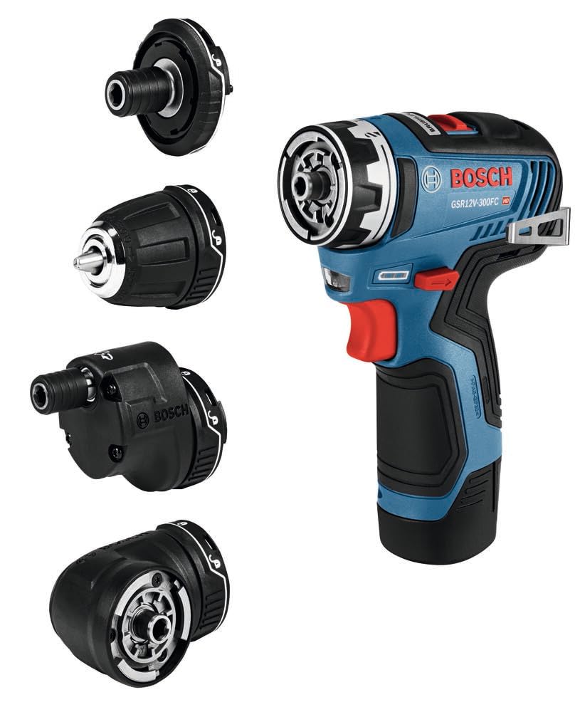 Bosch GSR12V-300FCB22 12V Max Drill/Driver with 5-In-1 Flexiclick® System with (2) 2.0 Ah Batteries