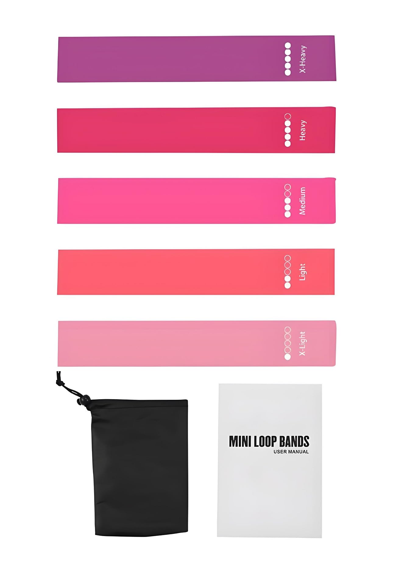 Resistance Bands Exercise Bands for Working Out Elastic Resistance Loop for Home Fitness Flexible Bands for Yoga Pilates Stretching Indoor & Outdoor Physical Therapy (Pink)