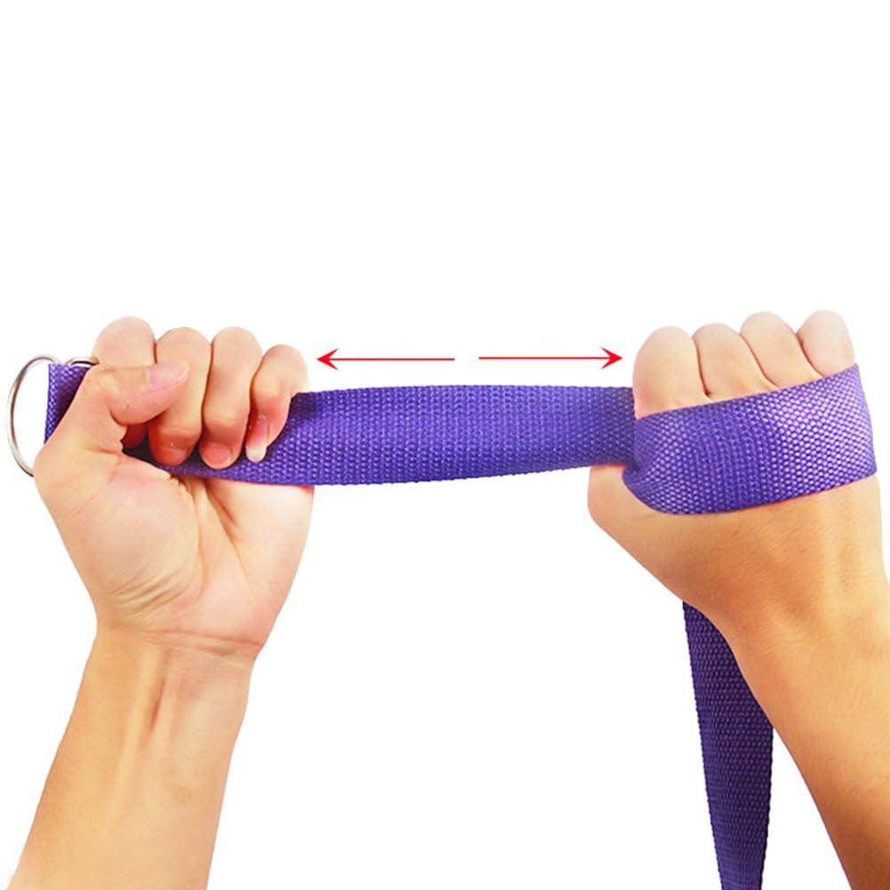 POPETPOP Yoga Stretch Belt 72 Inch Elastic Fitness Stretch Band with Durable Buckle for Flexibility Muscle Stretching and Daily Exercise