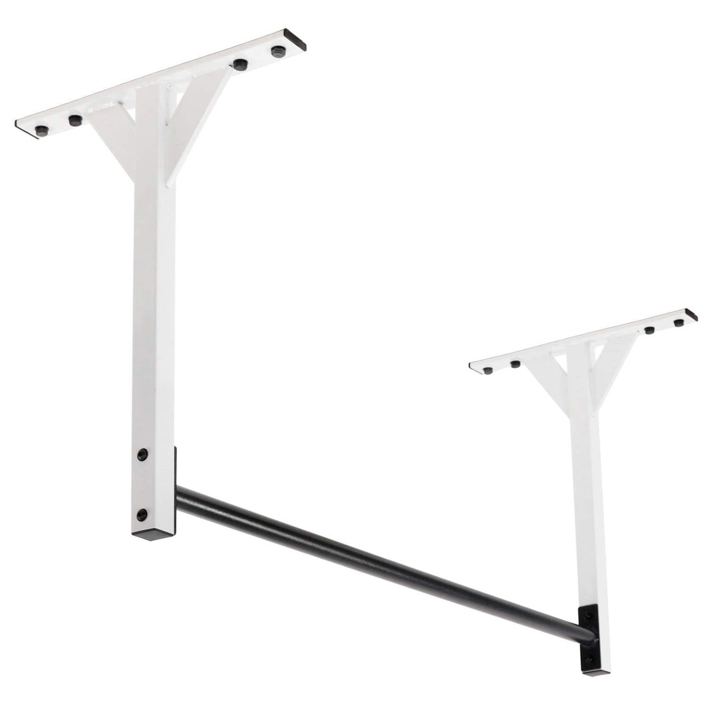 Wall or Ceiling Mount Pull Up Bar with 48” Straight Bar and 22” Risers, Double Wall Mounting Plates Fit 16” or 24” Studs and Joists by Ultimate Body Press