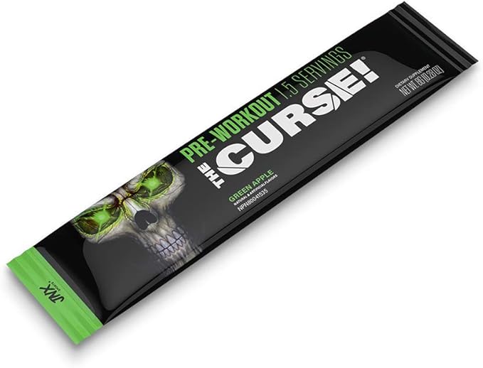 JNX SPORTS The Curse! Pre Workout Powder for Men & Women, Caffeine, Beta-Alanine, Creatine, L-Citrulline, Sample Variety Pack, 5X 8g Samples ??Boost Energy, Strength & Focus