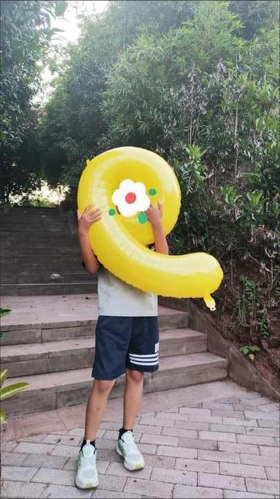 Yellow Number 6 Balloon - 40 Inch Giant Foil Balloon for 6th Birthday Party Decorations