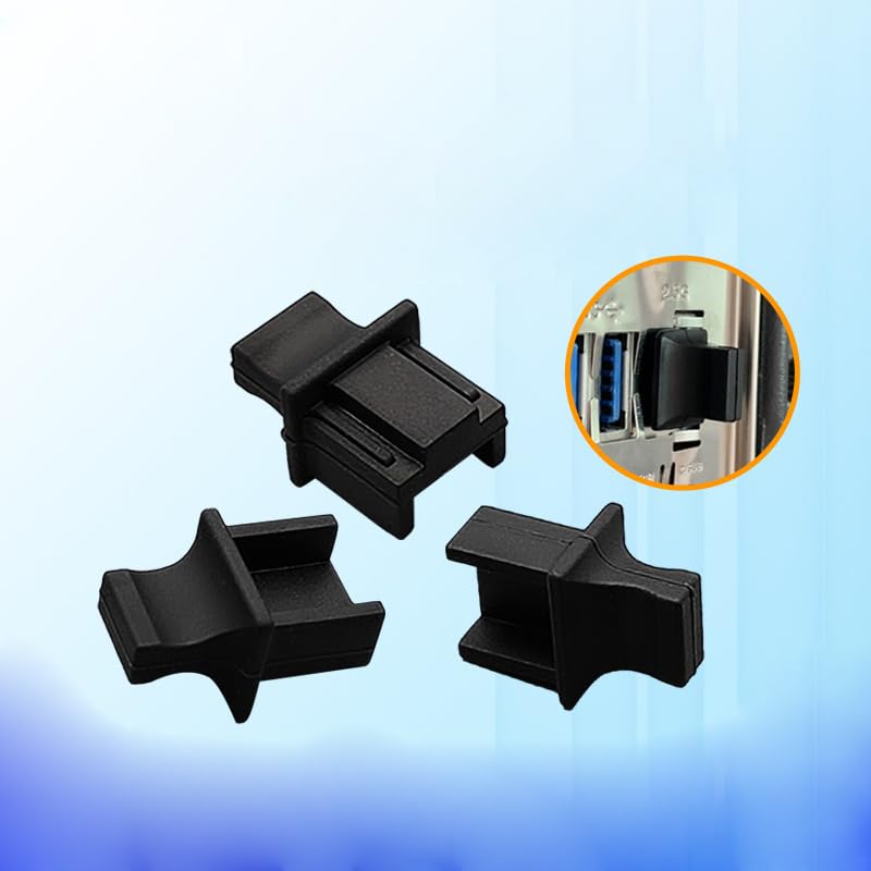 ThtRht 30 Pack RJ45 Gigabit Switch Port Dust Cover Cap Protector with Handle Grip Plastic Plug Socket Stopper