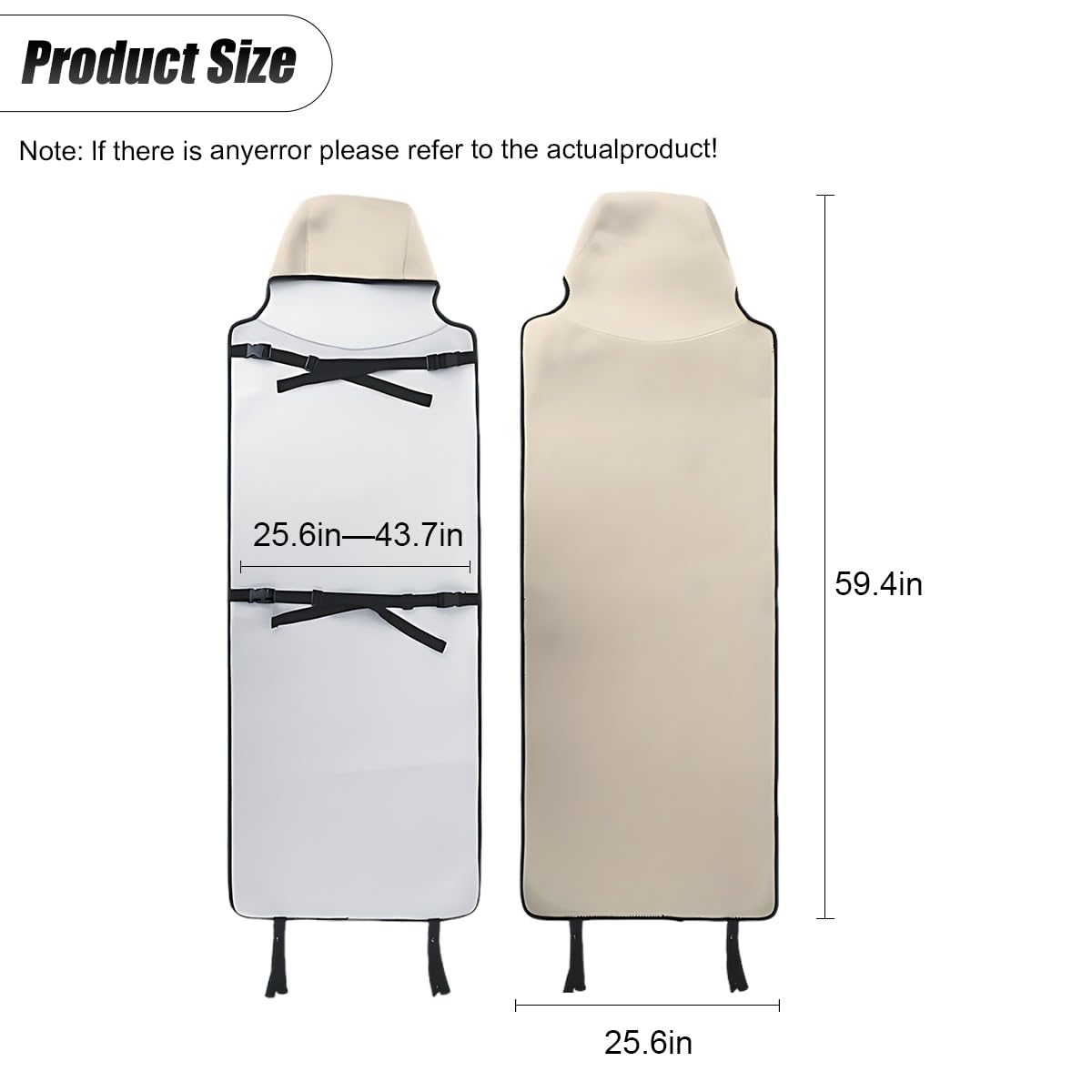 ZIMISI Waterproof Car Seat Covers, Non-Slip Towel Front Seat Covers, Sweat Car Seat Protector Cover for Gym Workout, Yoga, Running, Swimming, Beach & Hiking (Beige)