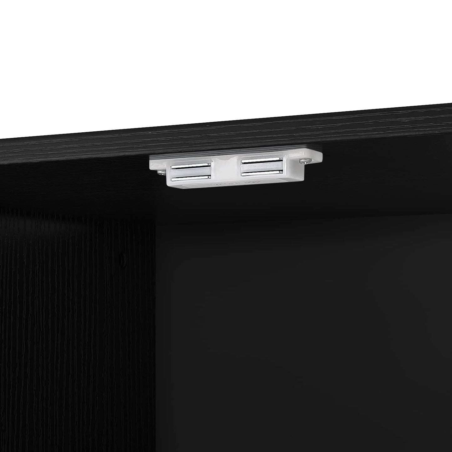 Panana Corner TV Stand - 47 Inch Media Console with 4 Doors and Shelves, Living Room Storage Entertainment Center for TVs up to 51 Inch (Black)
