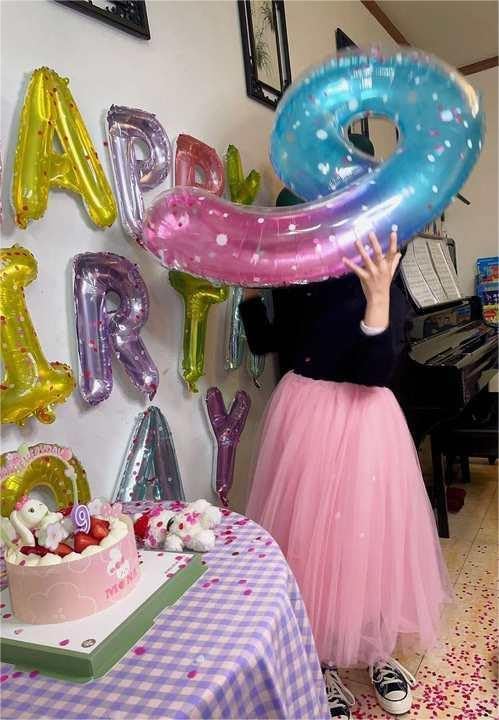 Starry Sky 40-Inch Number 9 Balloon - Giant 9th Birthday Party Decoration | Foil Balloon for Kids
