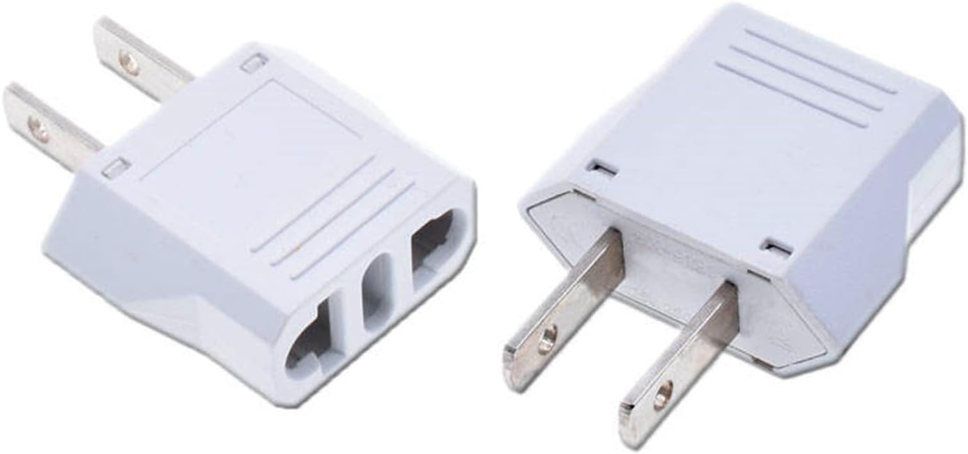 ALINNA 2 Pack 6A 100-250V, GRLRCR US Plug Adapter, EU AU CN to US America Travel Plug Adapter AC Outlet Power