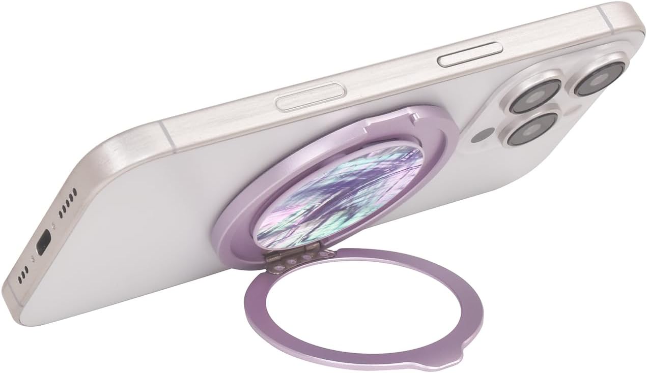 Abbolinxus 16/15/14/13/12 Cell Phone Ring Holder, Phone Grip, Magnetic Phone Ring StandUltra Thin Phone Kickstand