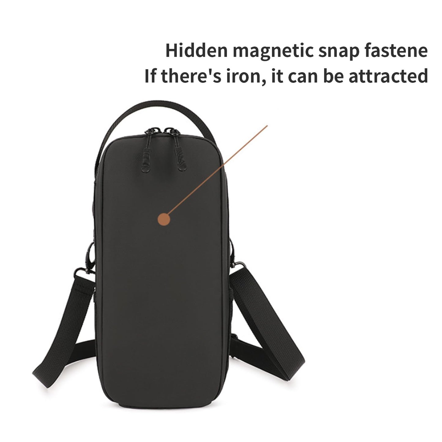 OHLI Magnetic Gym Bag for Men and Women – Sling Bottle with Magnetic Attachment | Water Bottle Holder, Gym Pouch, Crossbody Bag for Travel, Sports, Work, Fitness