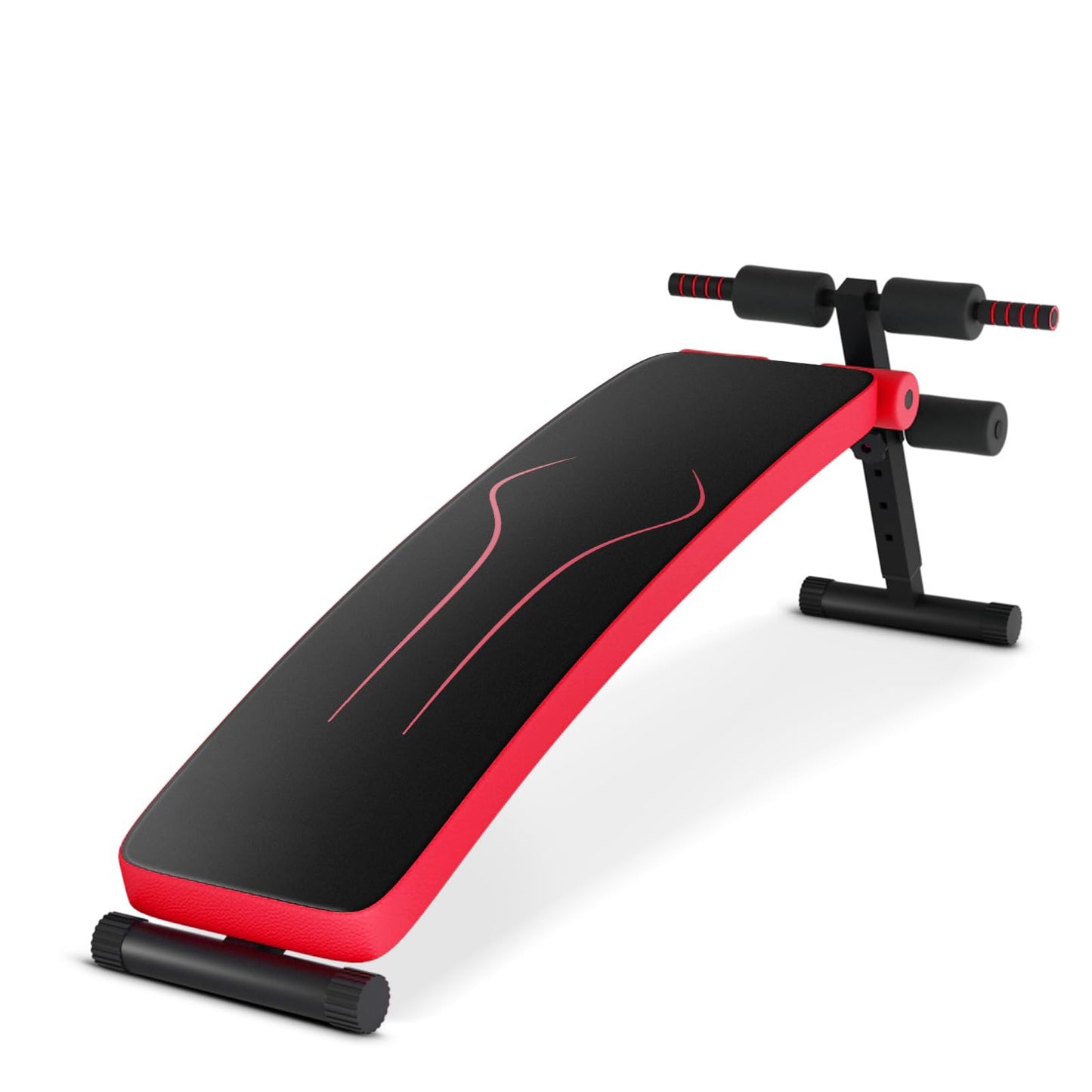 SPORFIT Sit Up Bench for Abs, Sit-up Bench for Ab Workout Equipment with 3 Adjustable Height Settings for Home Gym, Reverse Crunch Handle