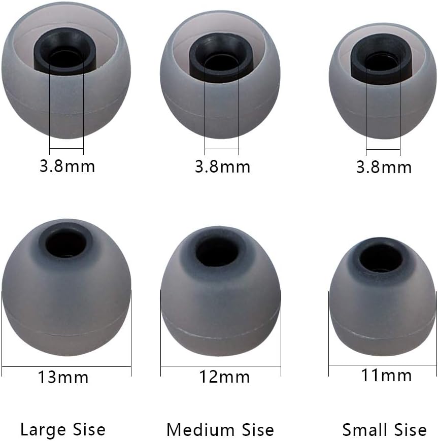 Brandless 9 Silicone Earbud Tips Replacement Earbuds Cap Eartips Tips Eargels Pairs S M L