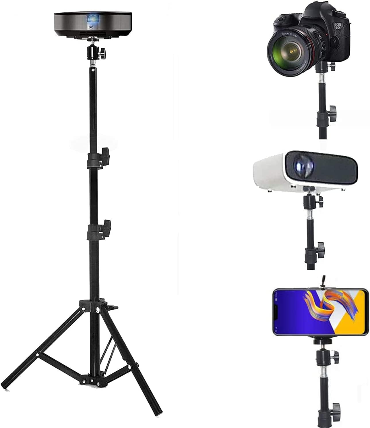Coret (18" 40") 3lbs (1.5kgs) Projector Floor Stand, Portable Tripod Mount - Folding Stand for Projector, Camera
