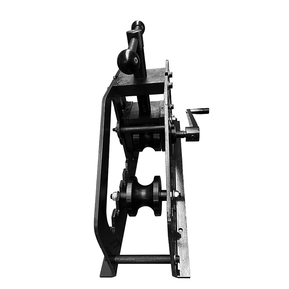 Manual Metal Tube Bender Machine, 1-1/4" to 2" Round Roller Stretcher Shrinker Bench Bending Set GDAE10 Heavy Duty Pipe Bender Tubing Notcher Durable Working Tools TR-60 for Flats, C Channel, Square