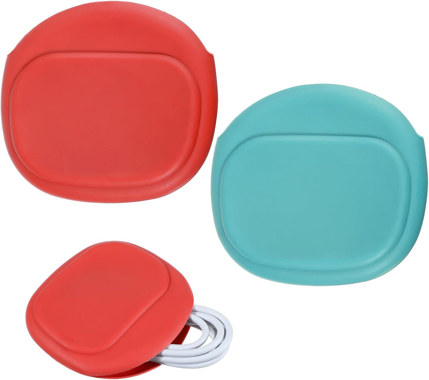 Sibba 2 Silicone Headphone Organizer PCS Wired Headphones Cases Mini Earbud Case Storage Pouch for Data Cables Keys