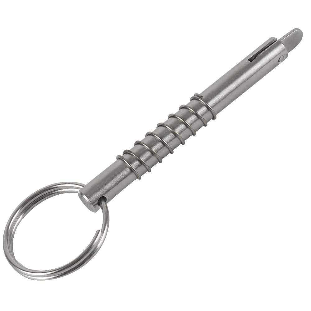 4 Pcs Quick Release Pin w/Drop Cam & Spring, Diameter 5/16"(8mm), Usable Length 2"(53mm), Overall Length 3"(76mm), Full 316 Stainless Steel, Bimini Top Pin, Marine Hardware