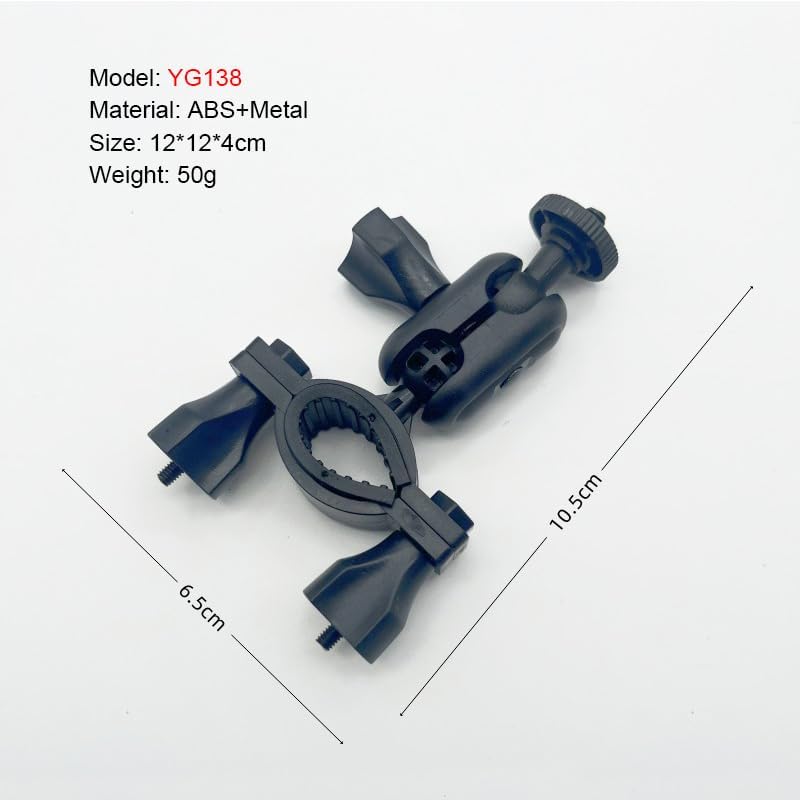 Reflex Camera 1/4"-20 360, 360 Bike Motorcycle Handlebar Mount Bracket Pivot Arm Adapter for Go Pro, Insta DJI Osmo