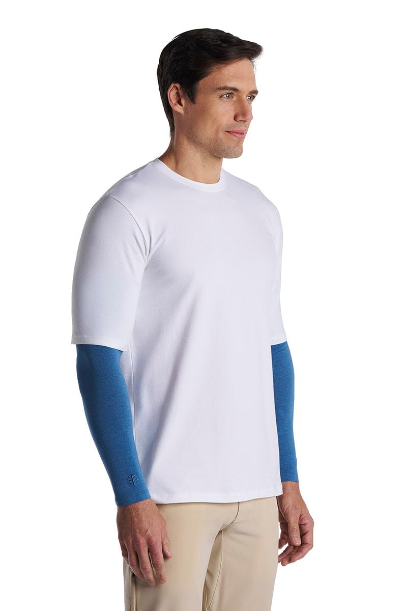 Coolibar Men's Sun Sleeves - UPF 50+ Sun Protection - Navagio in Blue Dusk