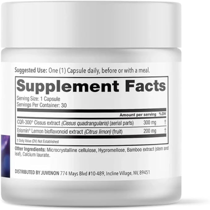 Juvenon GLP-1 Gold????Metabolic Support Supplement with CQR-300® & Eriomin????Helps Maintain Healthy Weight, Energy & Nutrient Metabolism ??30 Capsules
