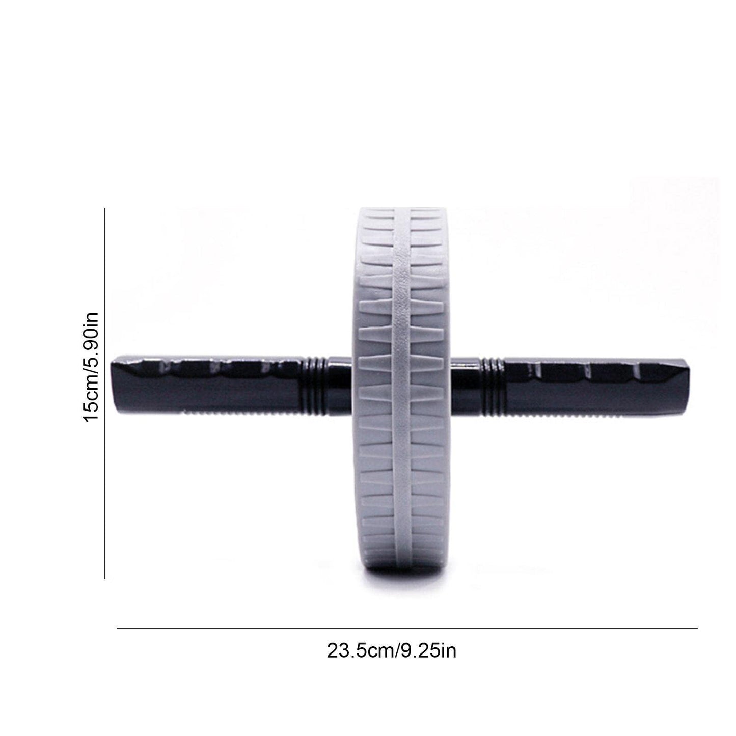 Ab Exercise Roller with Comfortable Handle, Training Workout Equipment for Gym Body Fitness & Strength, Achieve Toned Core Muscles, Gray
