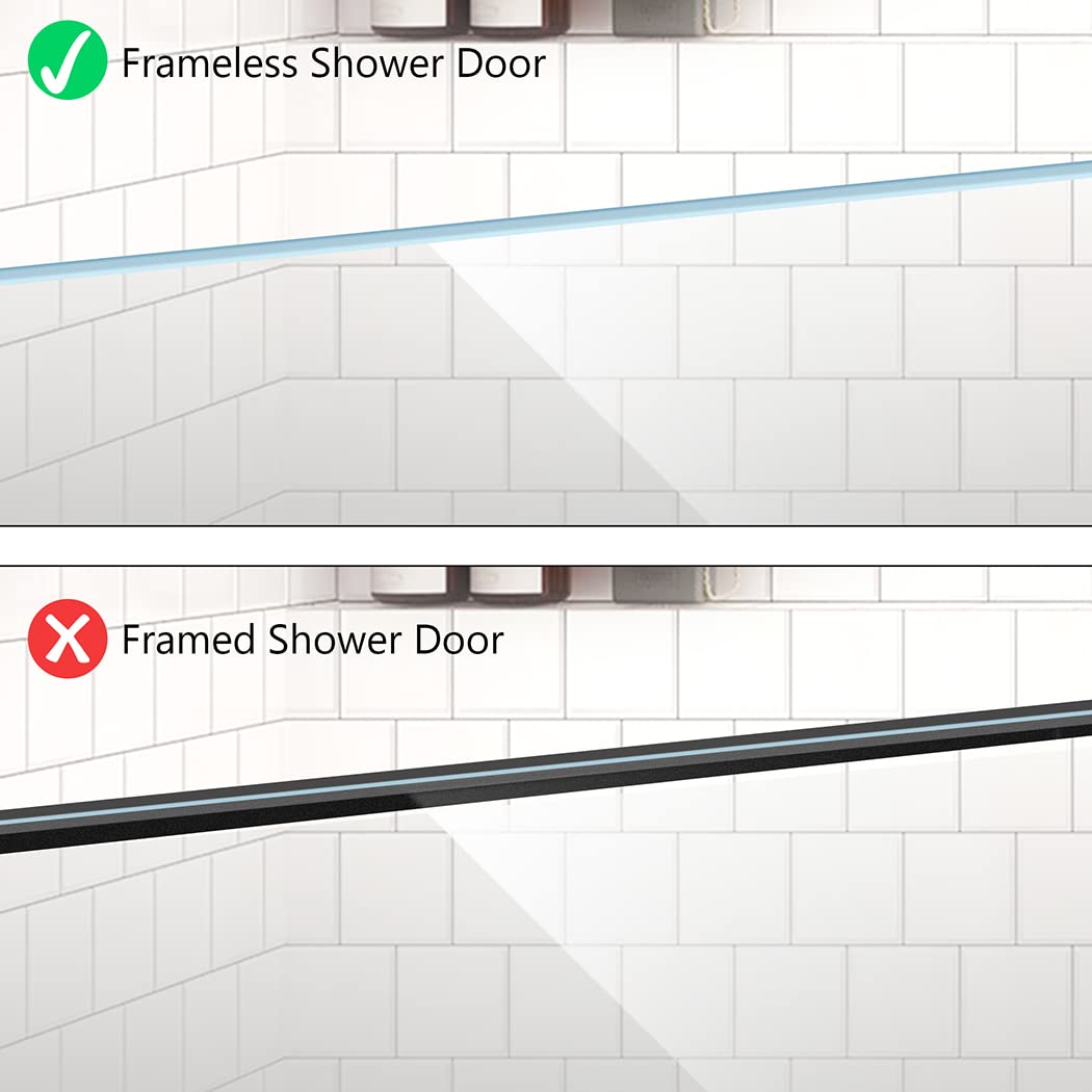 NINETREX Shower Door Hooks,Over Glass Door Hooks for Bathrooms Frameless Glass,Heavy Duty SUS 304 Stainless Steel Hook for Towels,Squeegee,Loofah,Shaver,Robe,2 Pack,Black