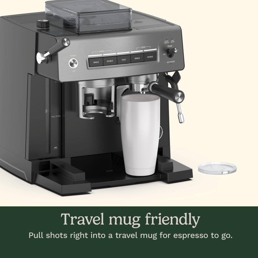 Cuisinart Espresso Bar Grind & Brew Espresso Machine, 16 Grind Settings from Fine to Coarse, Makes Hot or Cold Cafe-Quality Beverages at Home Including Cappuccino, Lattes and Cold Coffee, EM-640