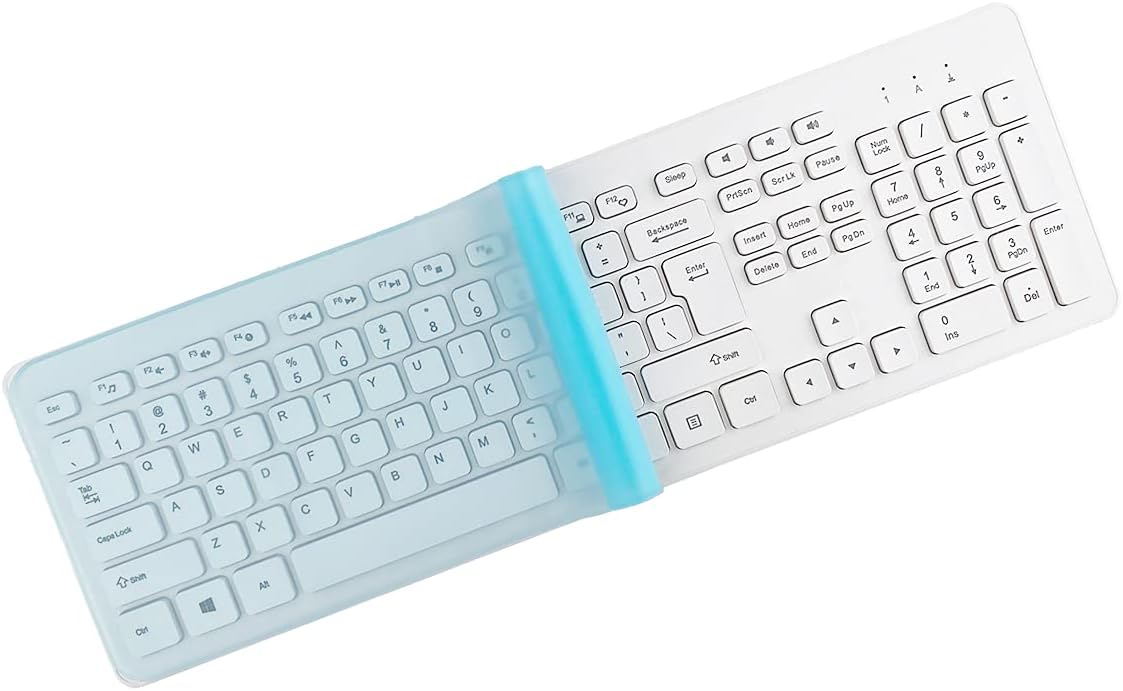 MUBUY-GOL (17.52" 5.51"), Universal Keyboard Cover Skin for Standard Size PC Computer Desktop Keyboards x Clear