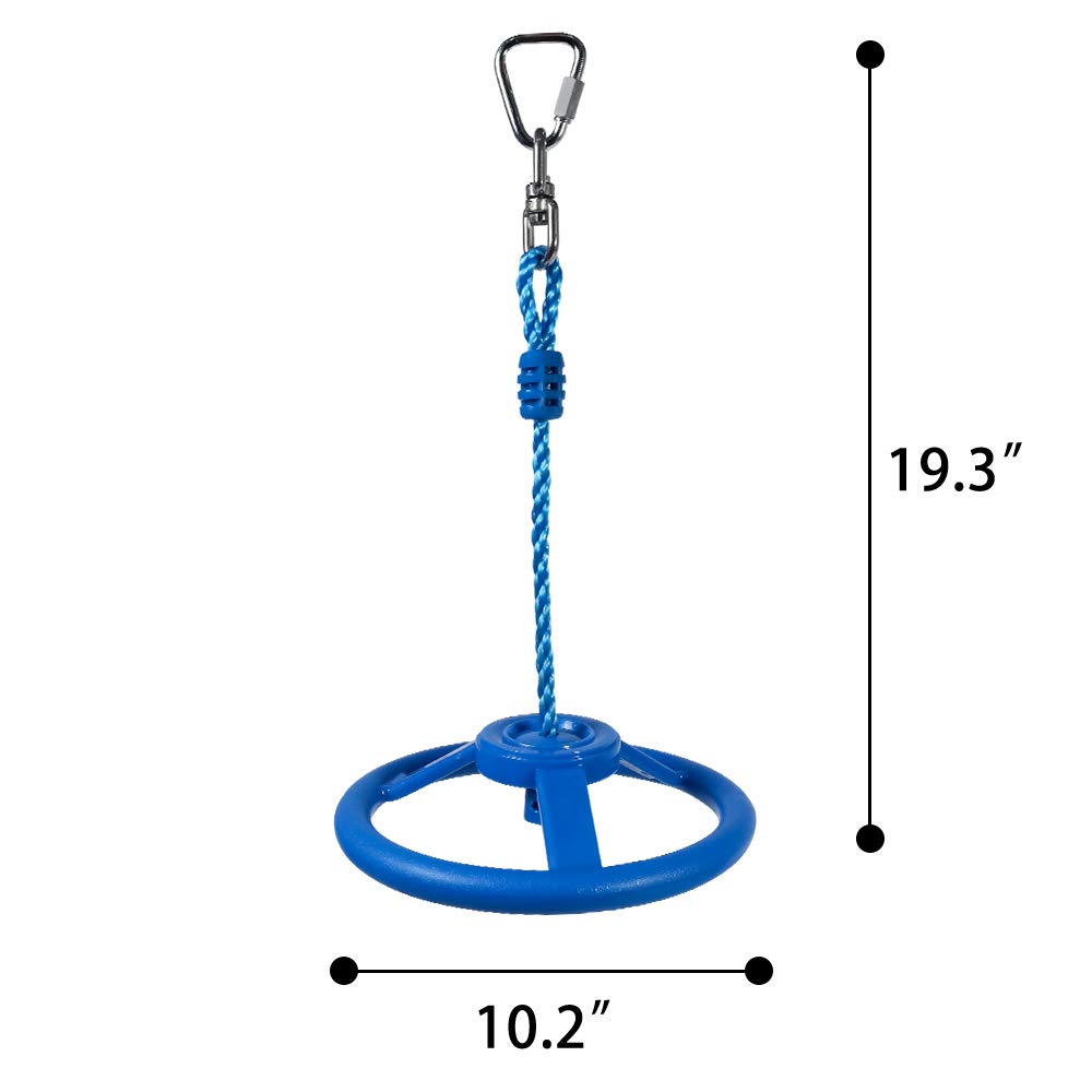 Ninja Wheel Obstacle for Kids Adults 360 Degrees Rotating Joint Jungle Gym Monkey Wheel Course Outdoor Indoor Playground Backyard Warrior Obstacle Course Slacking Line