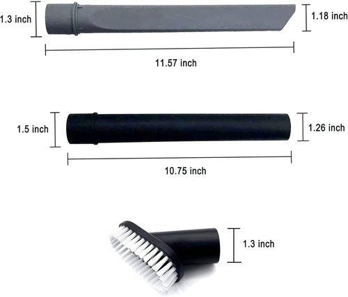 Bvhonwe Vacuum Attachments Kit - Crevice Tool, Wand & Dust Brush for Bissell Cleanview & Crosswave