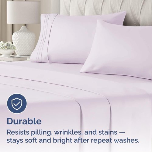 King Pillow Cases by [Brand Name] - Ultra Soft Hotel Quality Pillowcase Covers | Wrinkle-Free & Fade Resistant - Light Lavender - Set of 2