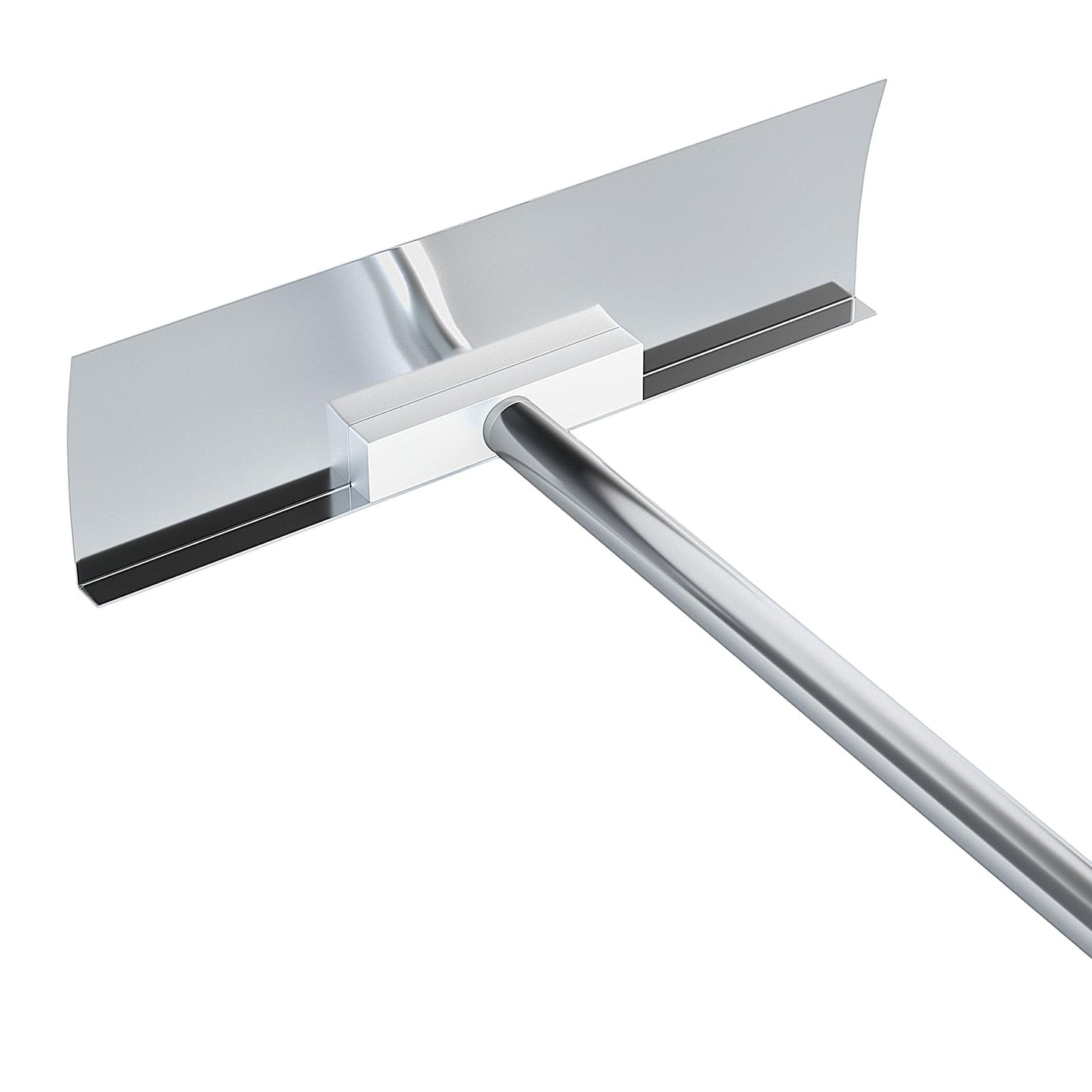 Stainless Steel Roof Rake: 2-16.5 FT Extendable, All-Stainless Construction (Head & Pole), Heavy-Duty & Durable,, Anti-Slip Grip