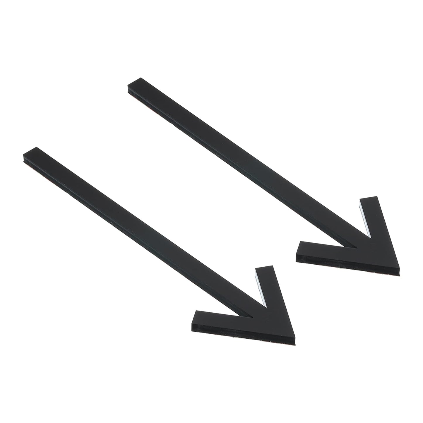 PATIKIL 6.3" Self Stick Arrow Sign, 2 Pack Acrylic Directional Sign Sticker Self-Adhesive for Indoor/Outdoor Wall Marking, Black