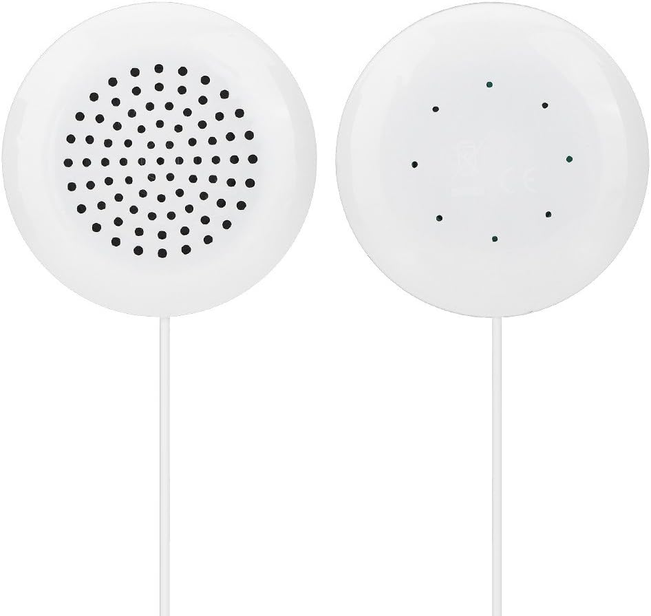 Zyyini 3.5mm Mp3 Mp4 Pillow Speaker, White Sleep Or Hypnosis Speaker New Mini Stereo Speaker for Phone CD Player
