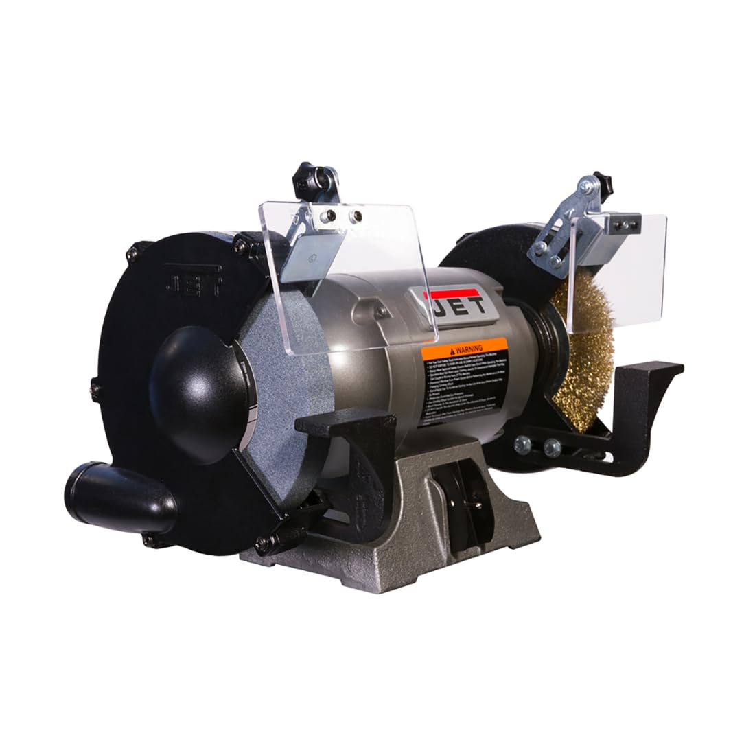 JET 8-Inch Bench Grinder with Wire Wheel, 3450 RPM, 1 HP, 115V 1Ph (JBG-8W)