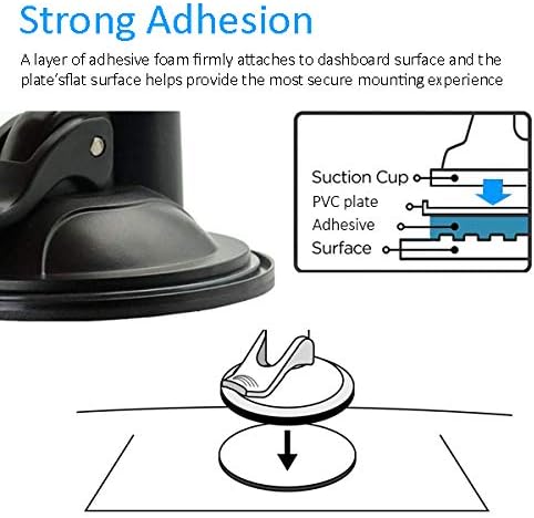 Randconcept 95mm 3.74" 3 - Adhesive Dashboard Pad Mounting Disk with Adhesive for Suction Cup Phone Mount & Compatible