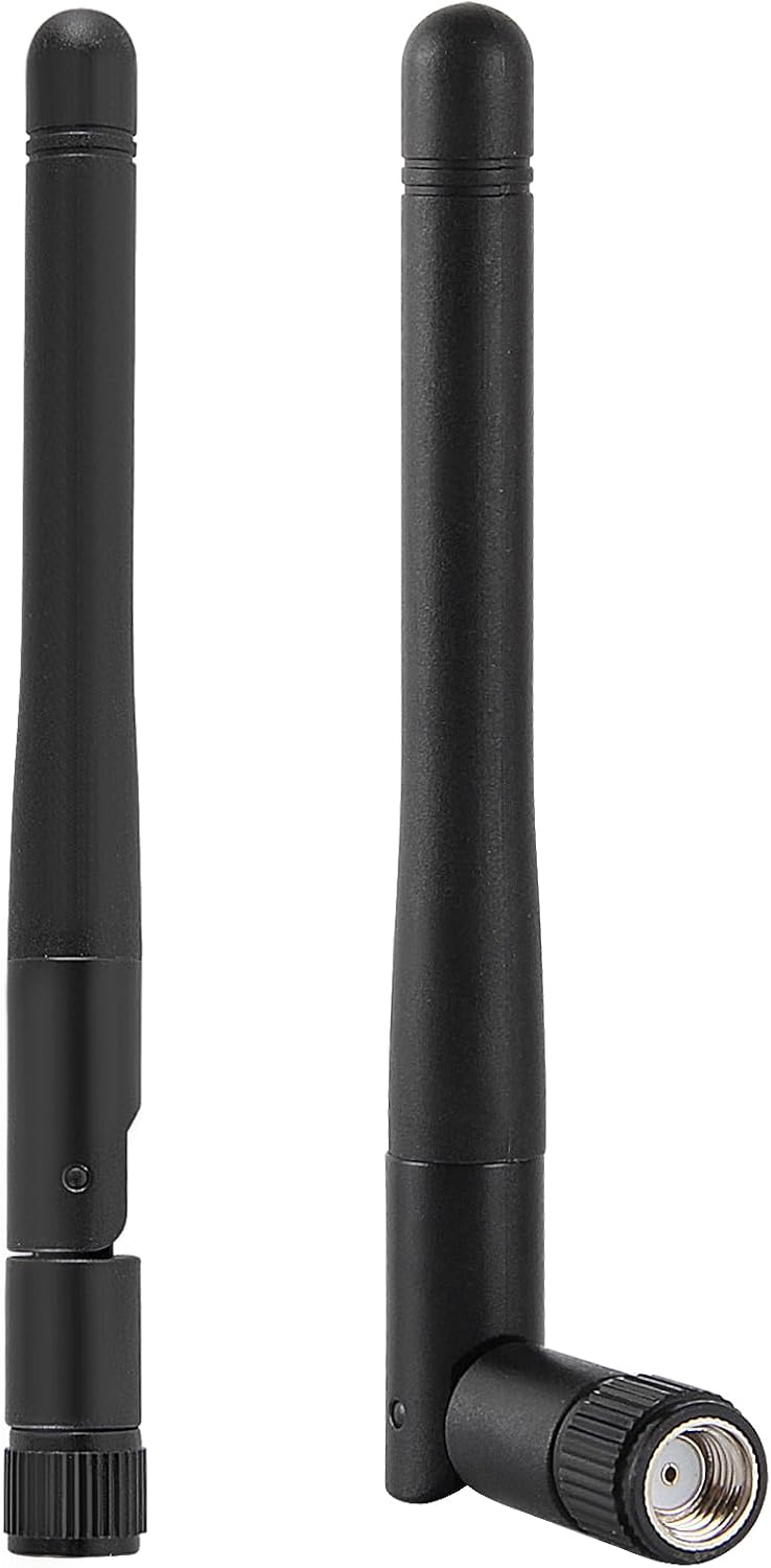 DORHEA 2Pcs 3dBi 2.4GHz 5GHz 5.8GHz Dual Band WiFi Antenna RP-SMA Male Bluetooth Antenna for USB Adapter Camera Video