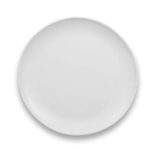 Abode Homewares Matte Craft Coupe 10.5'' Dinner Plate Durable Melamine Indoor/Outdoor, Shatter-Resistant, and Dishwasher Safe Dinnerware for Camping and Outdoor Dining - White - Set of 6