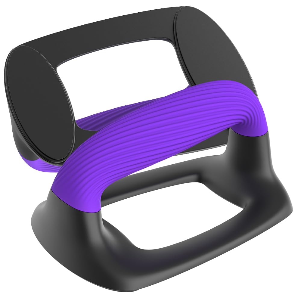 Lifeswell Push Up Bars – Ergonomic Pushup Handles for Floor Strength Training, Non-Slip Push-Up Stands with Soft Grip, Pushups Bars for Home Gym Workout, Blue Purple