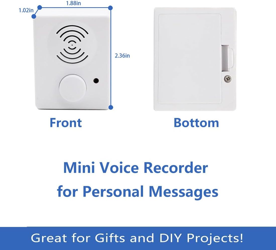 JRGKJCP 16 Minutes Voice Recorder for Stuffed Animals,Voice Box for Recordable Presents,Recordable Button Sound Box