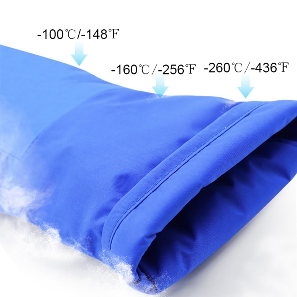 ThreeH -436℉/-260℃ Low-Temperature Gloves Liquid Nitrogen-Resistant Frost-Proof Low-Temperature Freezer Room Industrial Safety Frozen Gloves L,27inch/68cm