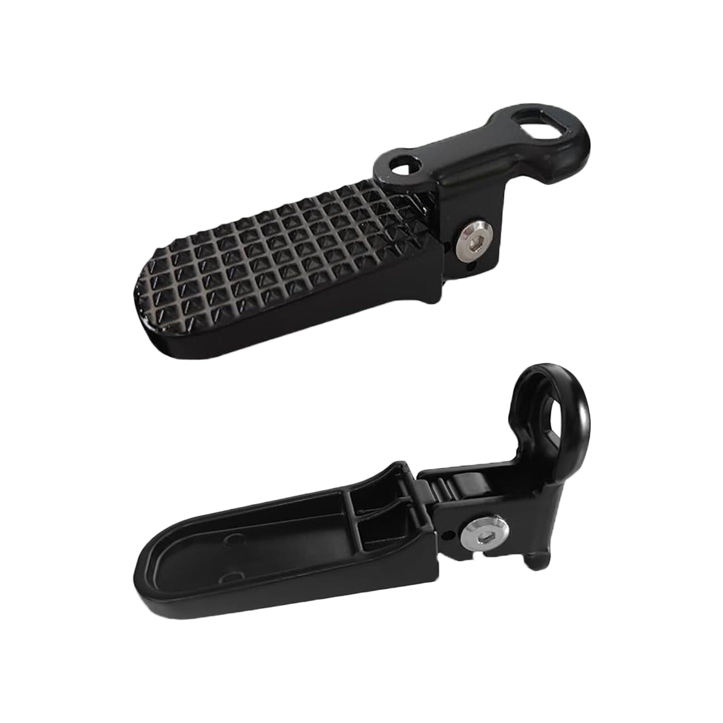 LIFTATAPA 1 Pair Bike Rear Pedals, Aluminium Alloy Bike Pegs, Mini Folding Bicycle Foot Pegs, Non-Slip Rear Seat Footrest Pedals for Mountain Bike E-Bike (Black)