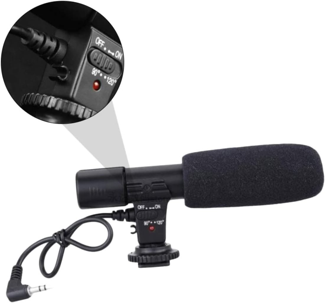Gadpiparty Filmmakers Professional Interview Microphone for Camcorder and DSLR Wide Compatibility Durable Design
