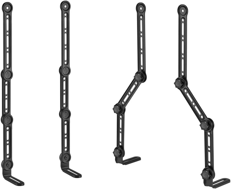 Monoprice 90in 33lbs., Soundbar TV Mounting Brackets, Adjustable Arms for max TV with LShaped Brackets, Fits Most