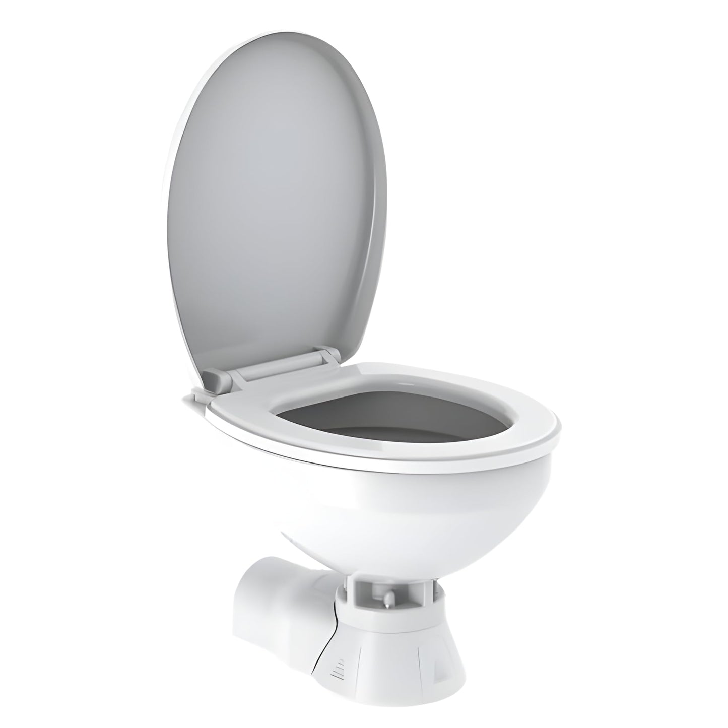SEAFLO Quiet Flush Electric Marine Toilet - Fresh Water Rinse, 12V, Solenoid Valve, Ceramic Bowl, Soft Close Seat, Macerator Pump, 3-Way Switch Panel, Boat Yacht Toilet, 4-Year Warranty