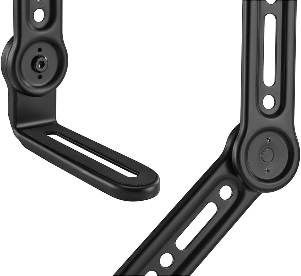 Monoprice 90in 33lbs., Soundbar TV Mounting Brackets, Adjustable Arms for max TV with LShaped Brackets, Fits Most