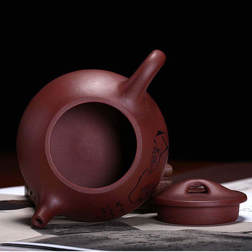 Yixing Clay Teapot 9oz Chinese Zisha Clay Shipiao Lotus Pot Purple Mud Kungfu Tea Set Kettle