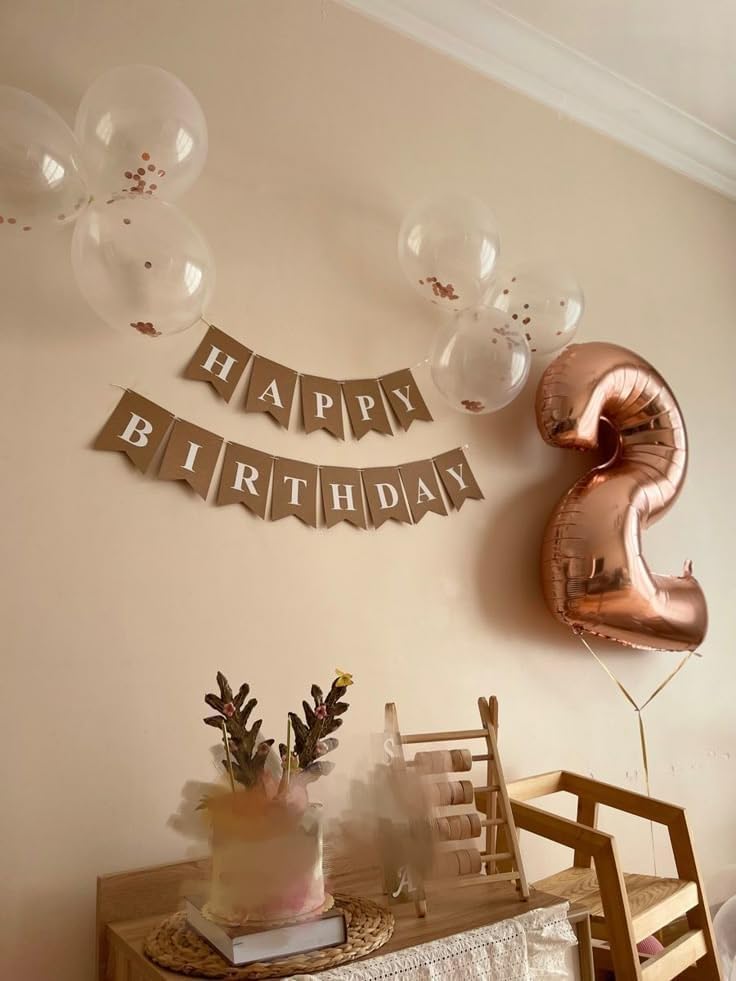 Rose Gold 12 Number Balloons - 40 Inch Birthday Decorations for Boys & Girls | Perfect for Engagements & Anniversaries