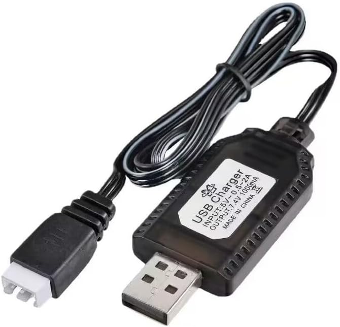 TAODAN 7.4V XH-3Pin USB Charger Cable with Plug Circuit Protection Compatible with Remote Controlled