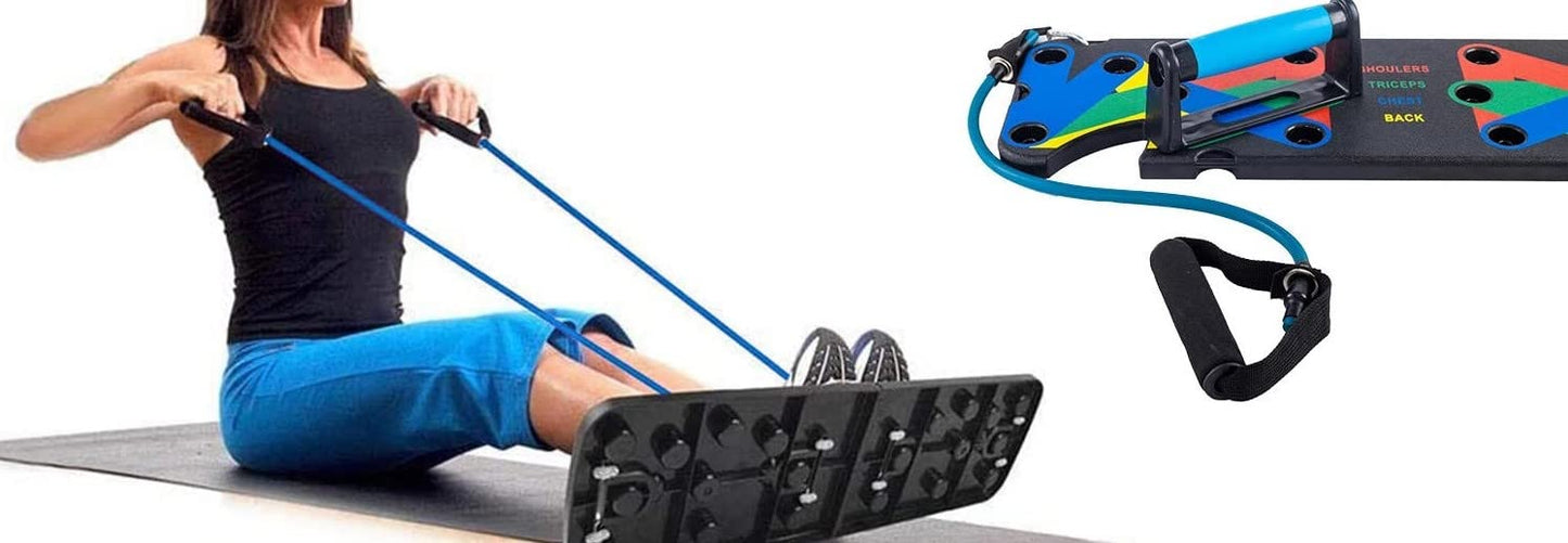 Resistance Bands with 9 in 1 push up Board Multi Function Exercise Equipment