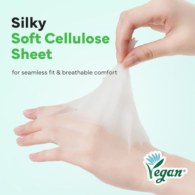SAM?™U PH Sensitive Pore Fit Face Mask ??Pore Tightening & Exfoliating Vegan Sheet Mask with AHA, BHA, PHA, LHA, Texture Refining, Travel-Friendly Korean Skincare (5 Sheets)