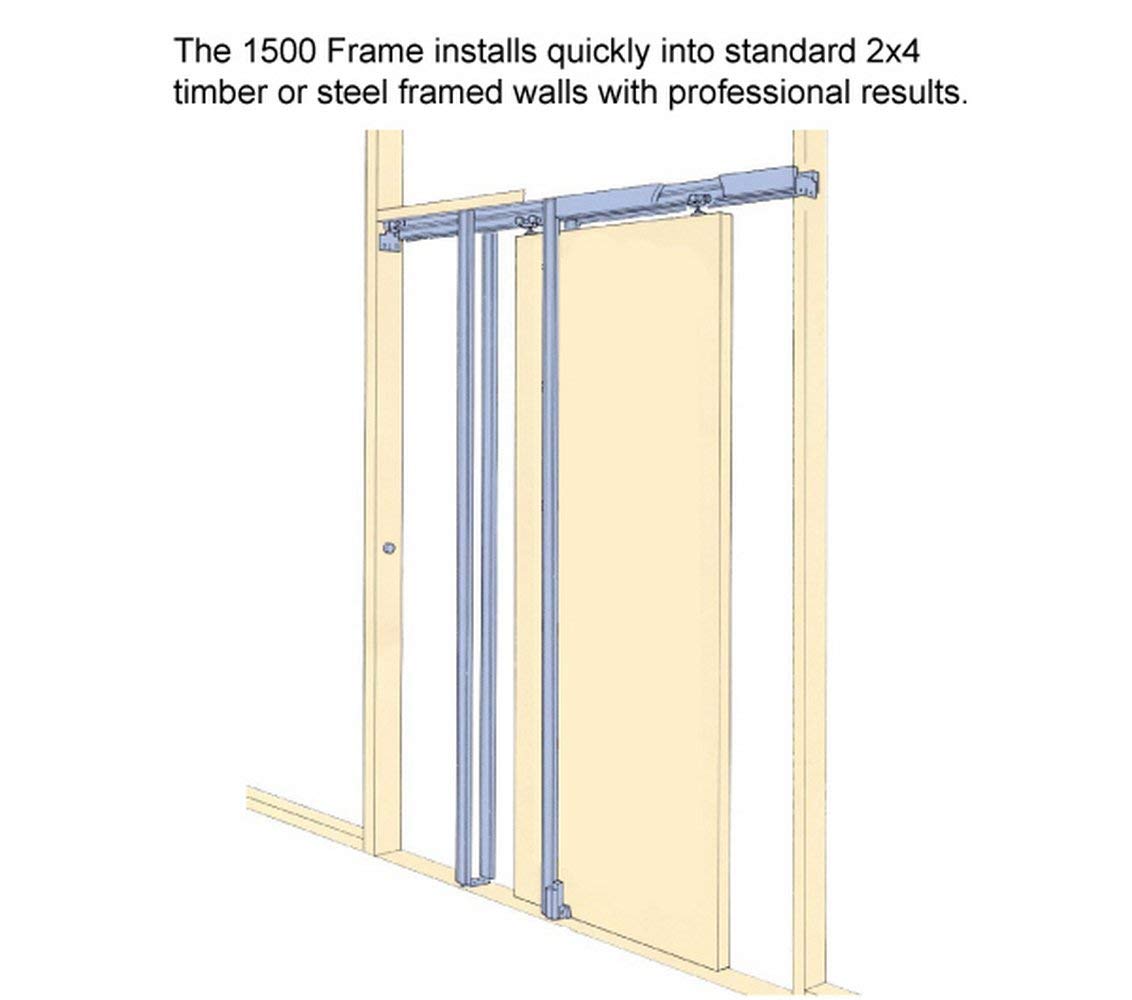 SARTODOORS - Sliding French Double Pocket Doors 64 x 80 inches Clear Glass 12 Lites| Felicia 3355 Matte White | Kit Trims Rail Hardware | Solid Wood Interior Bedroom Sturdy Doors